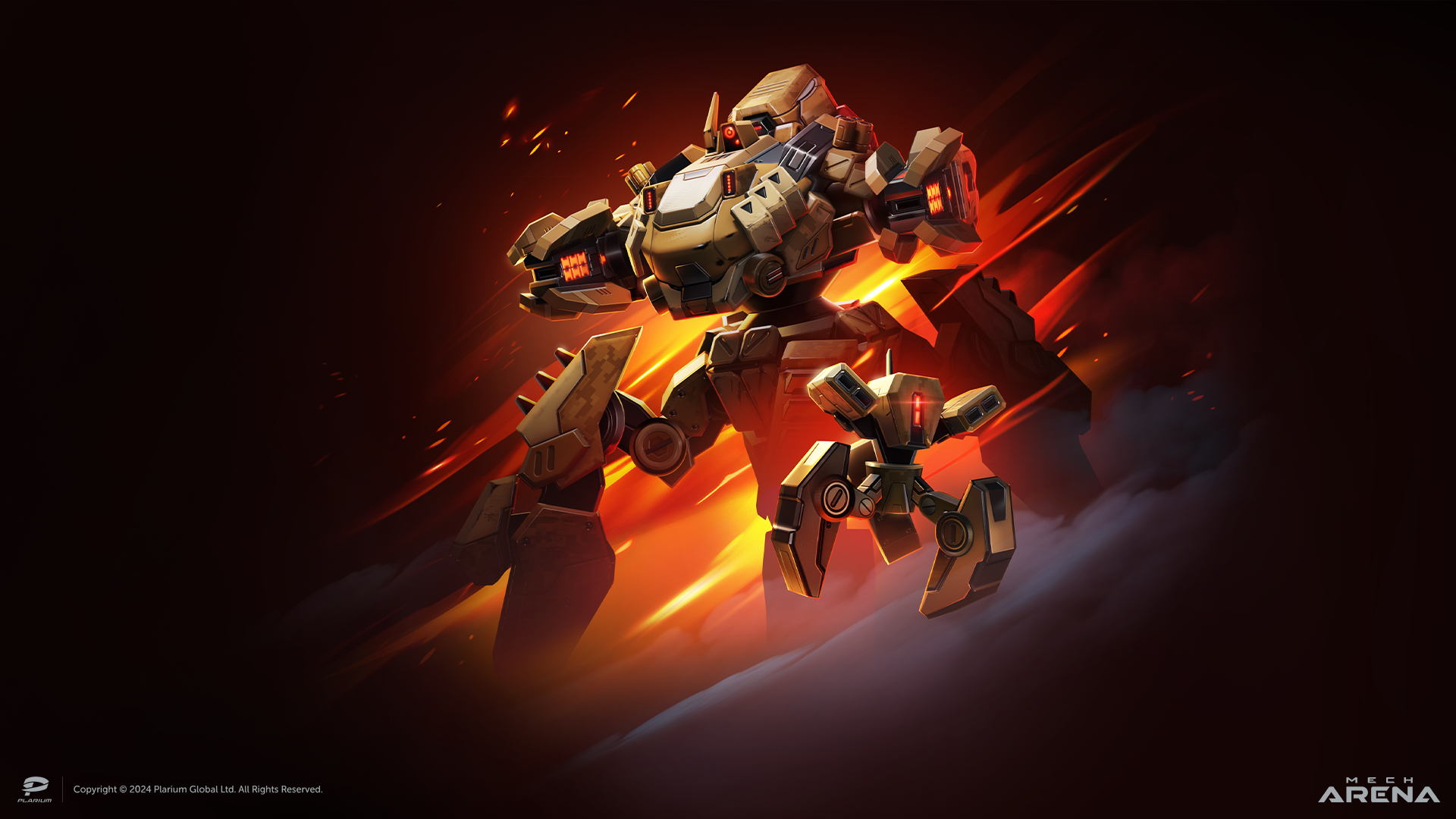 Wallpaper with the Arachnos Mech alongside a Spider Turret