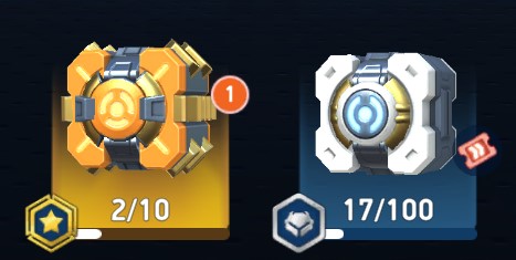 Gold and Silver Crates waiting to be opened