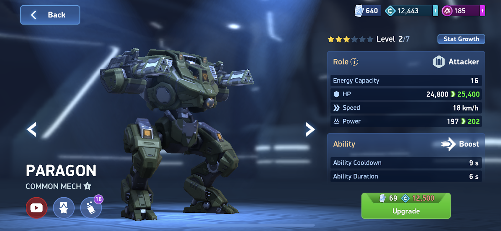 The Paragon Mech and its “Boost” Ability