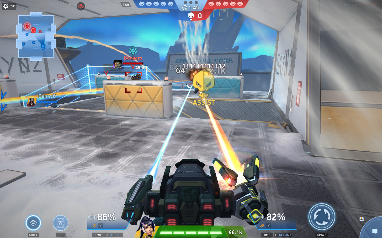 Eliminating others in 5v5 Deathmatch