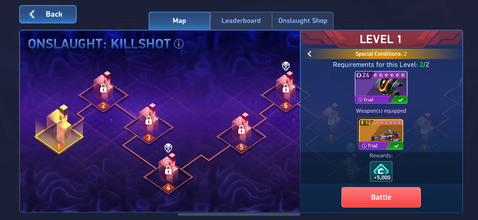 Starting the Killshot Campaign in Onslaught