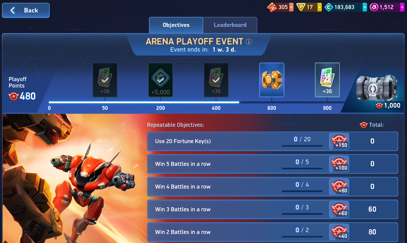 Completing special Event Objectives to win big